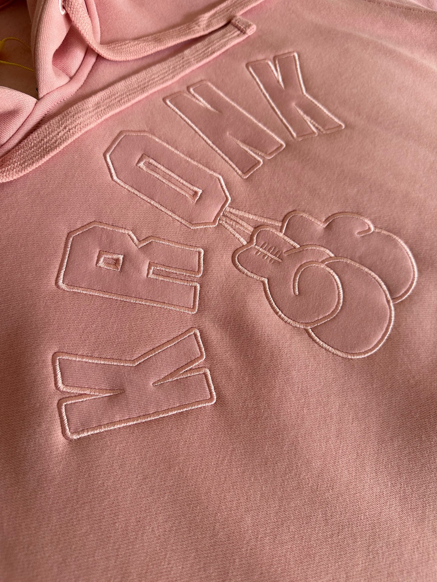KRONK Gloves Applique Hoodie Loose Fit Pink