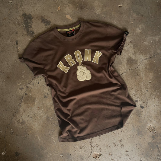 KRONK Gloves Regular Fit T Shirt Brown