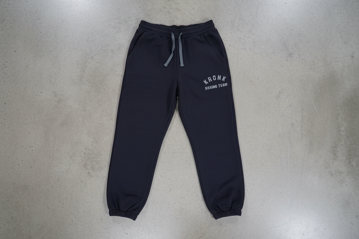 KRONK Boxing Team Towelling Applique Loose Fit Tracksuit Navy/Sky