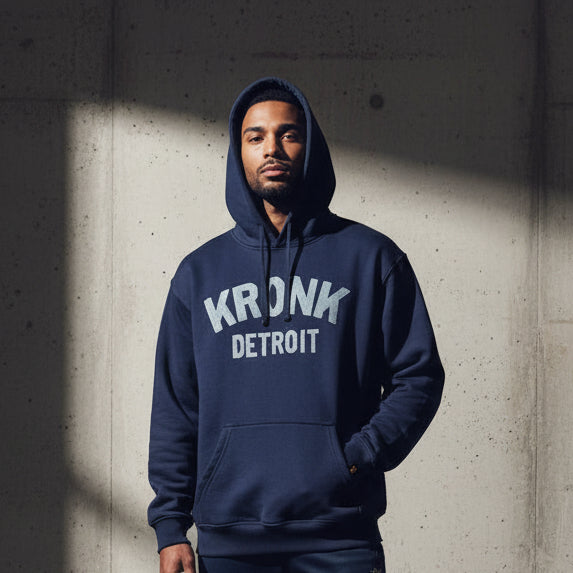 KRONK Detroit Chain Stitch Loose Fit Tracksuit Navy/Sky
