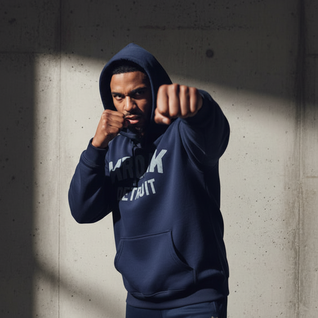 KRONK Detroit Chain Stitch Loose Fit Tracksuit Navy/Sky
