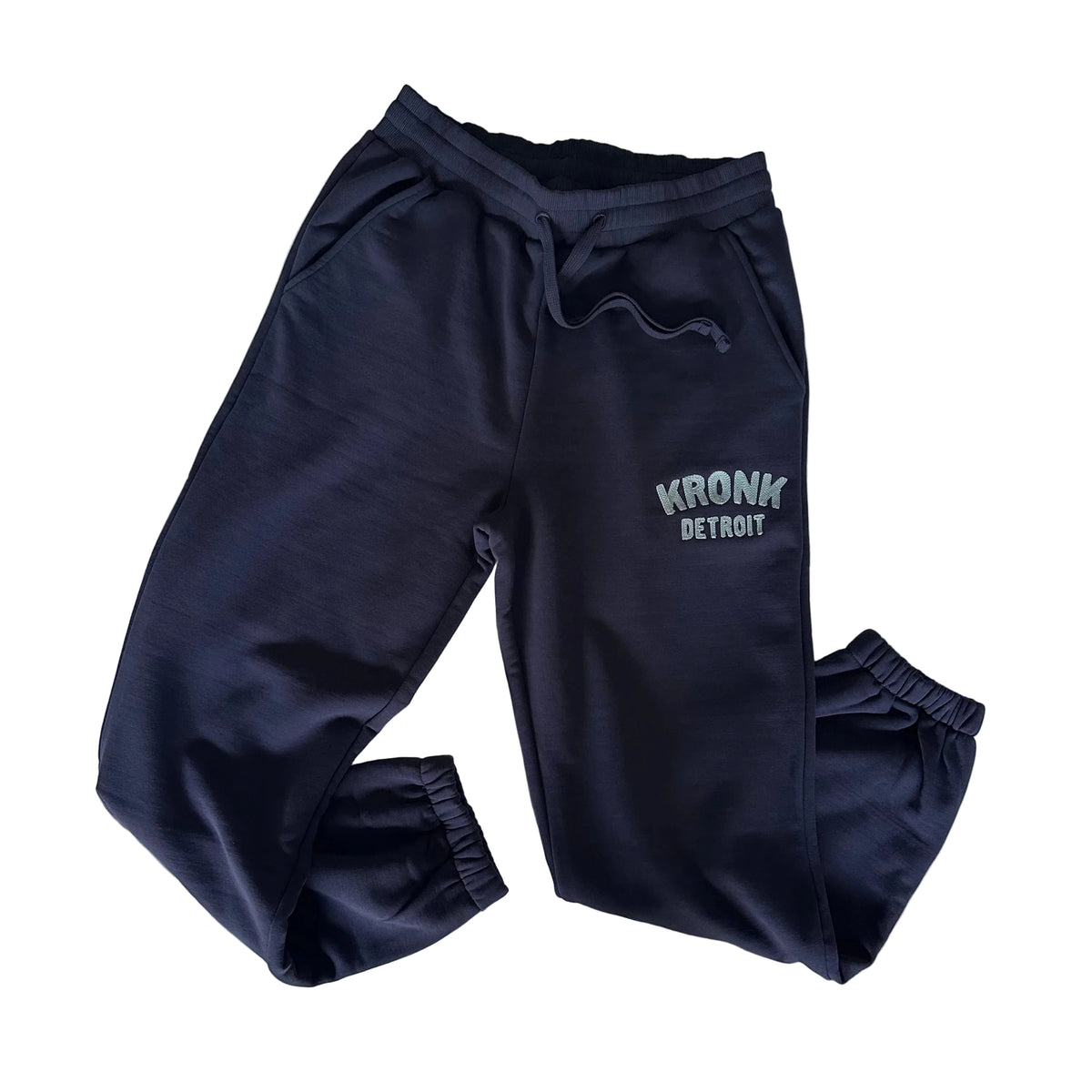 KRONK Detroit Chain Stitch Loose Fit Tracksuit Navy/Sky
