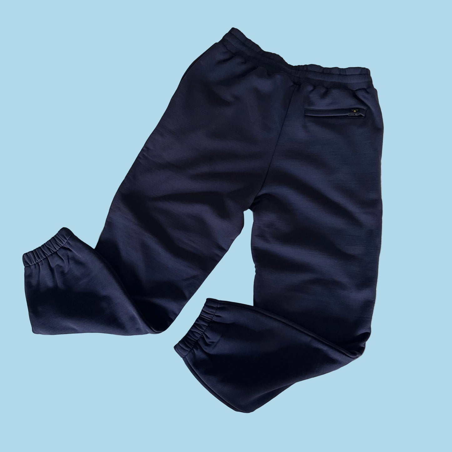 KRONK Detroit Chain Stitch Loose Fit Joggers Navy/Sky