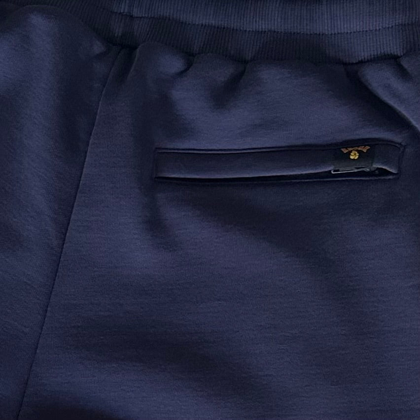 KRONK Detroit Chain Stitch Loose Fit Joggers Navy/Sky