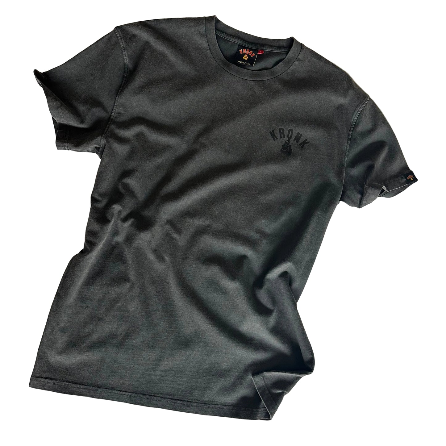 KRONKWOMEN Faded G Loose Fit Vintage Wash T Shirt Charcoal