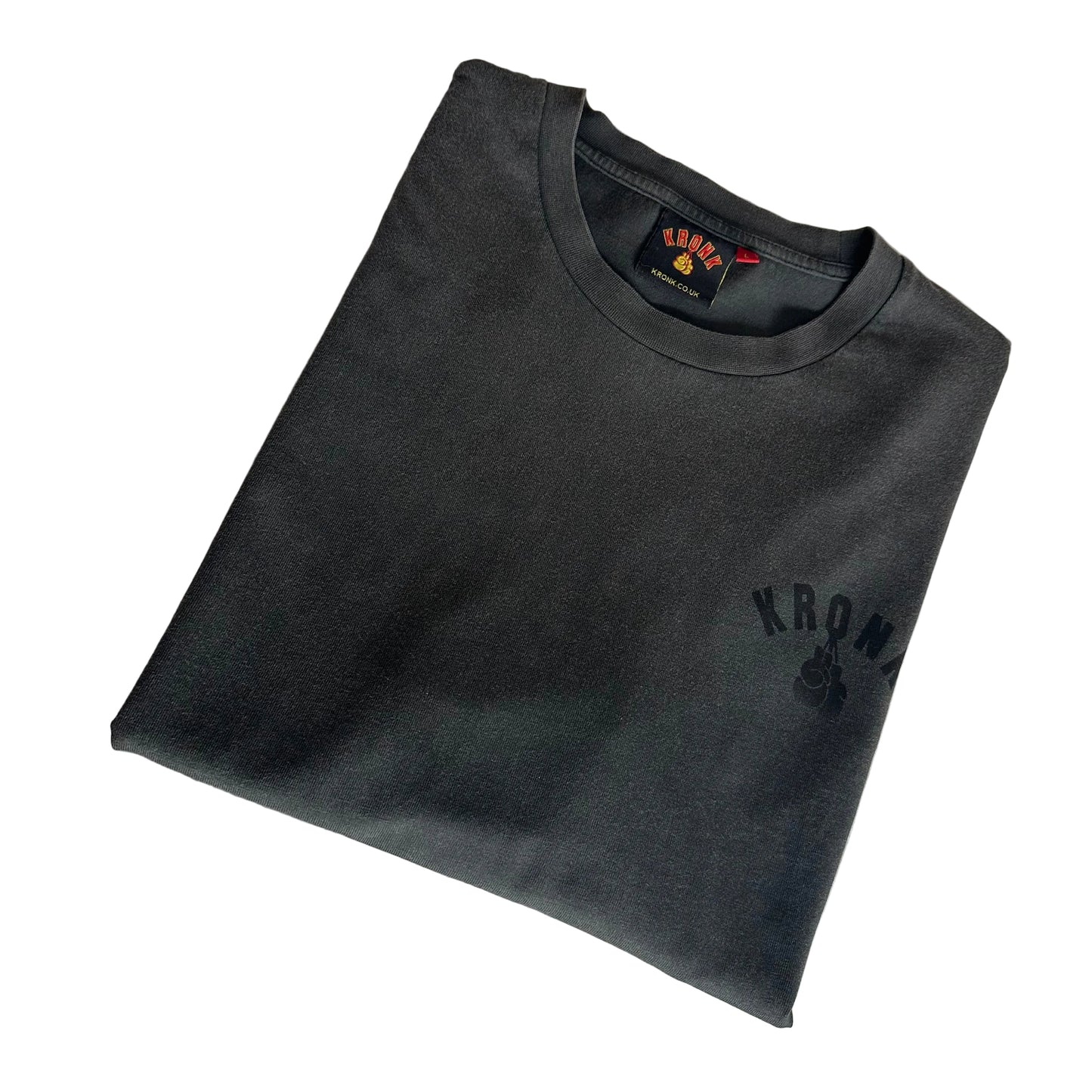 KRONKWOMEN Faded G Loose Fit Vintage Wash T Shirt Charcoal