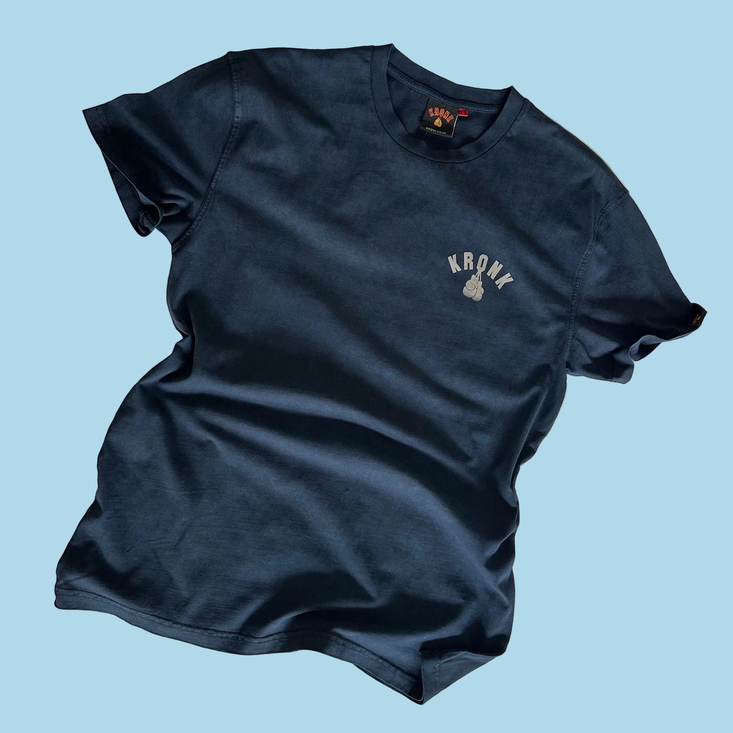 KRONKWOMEN Faded G Loose Fit Vintage Wash T Shirt Navy