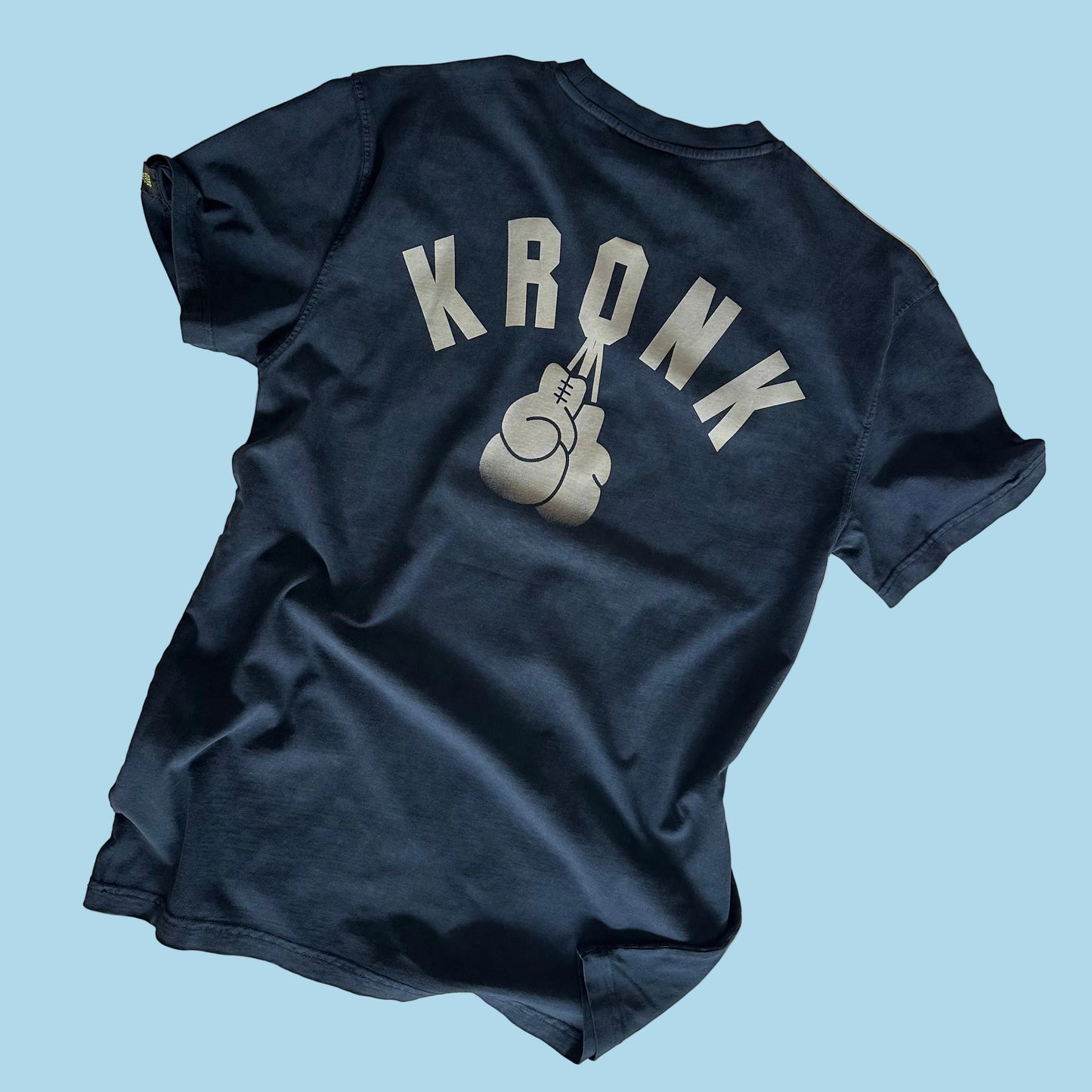 KRONKWOMEN Faded G Loose Fit Vintage Wash T Shirt Navy