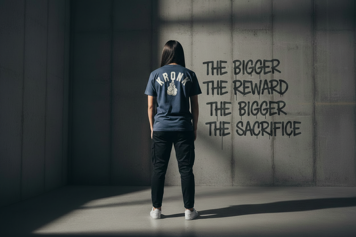 KRONKWOMEN Faded G Loose Fit Vintage Wash T Shirt Navy