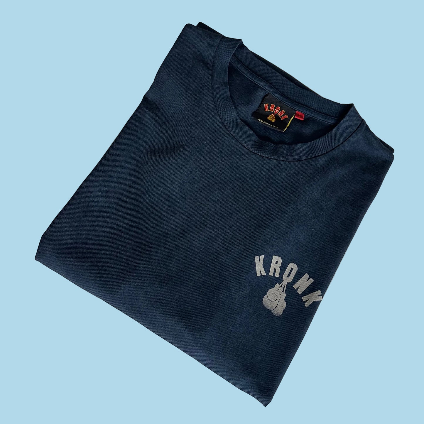 KRONKWOMEN Faded G Loose Fit Vintage Wash T Shirt Navy