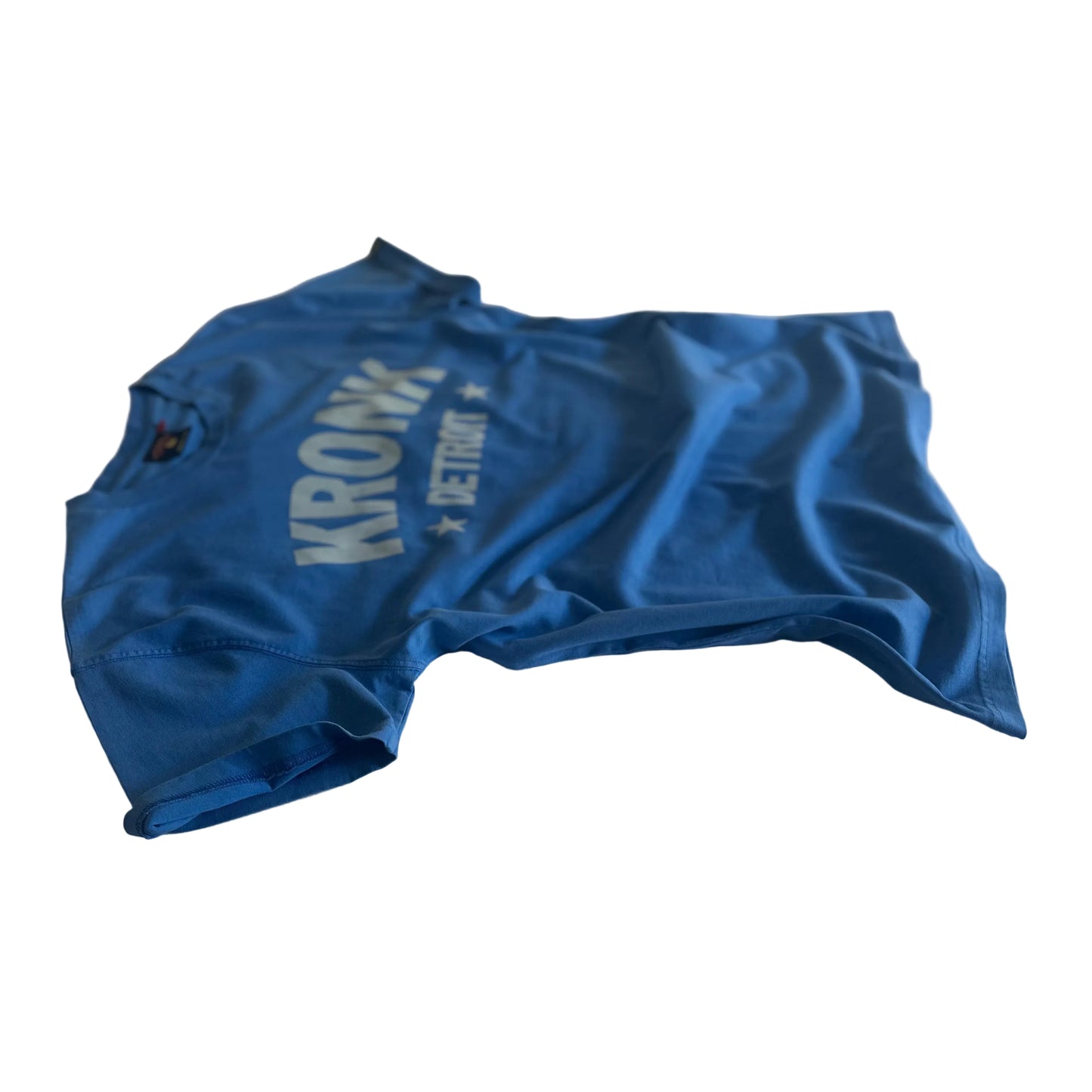 KRONK Detroit Stars Loose Fit Vintage Wash T Shirt Royal Blue