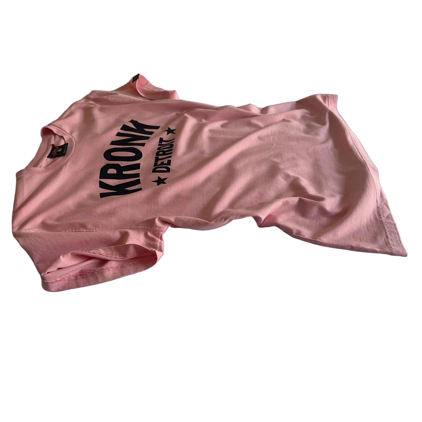 KRONK Detroit Stars Loose Fit Vintage Wash T Shirt Pink