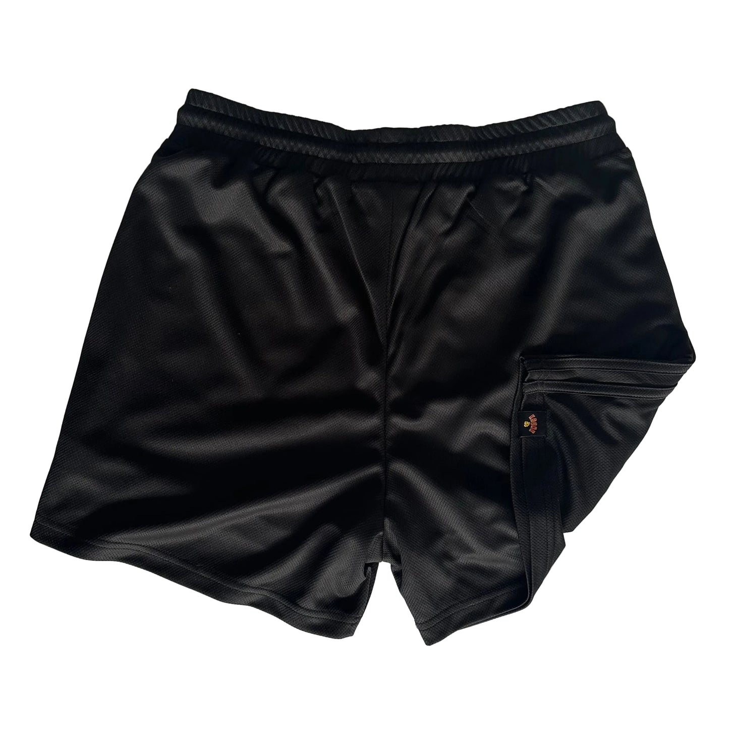 KRONK Iconic Detroit Applique Lined Shorts Black Stealth