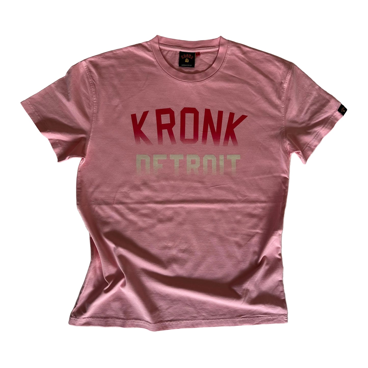 KRONKWOMEN Faded Iconic Detroit Loose Fit Vintage Wash T Shirt Pink