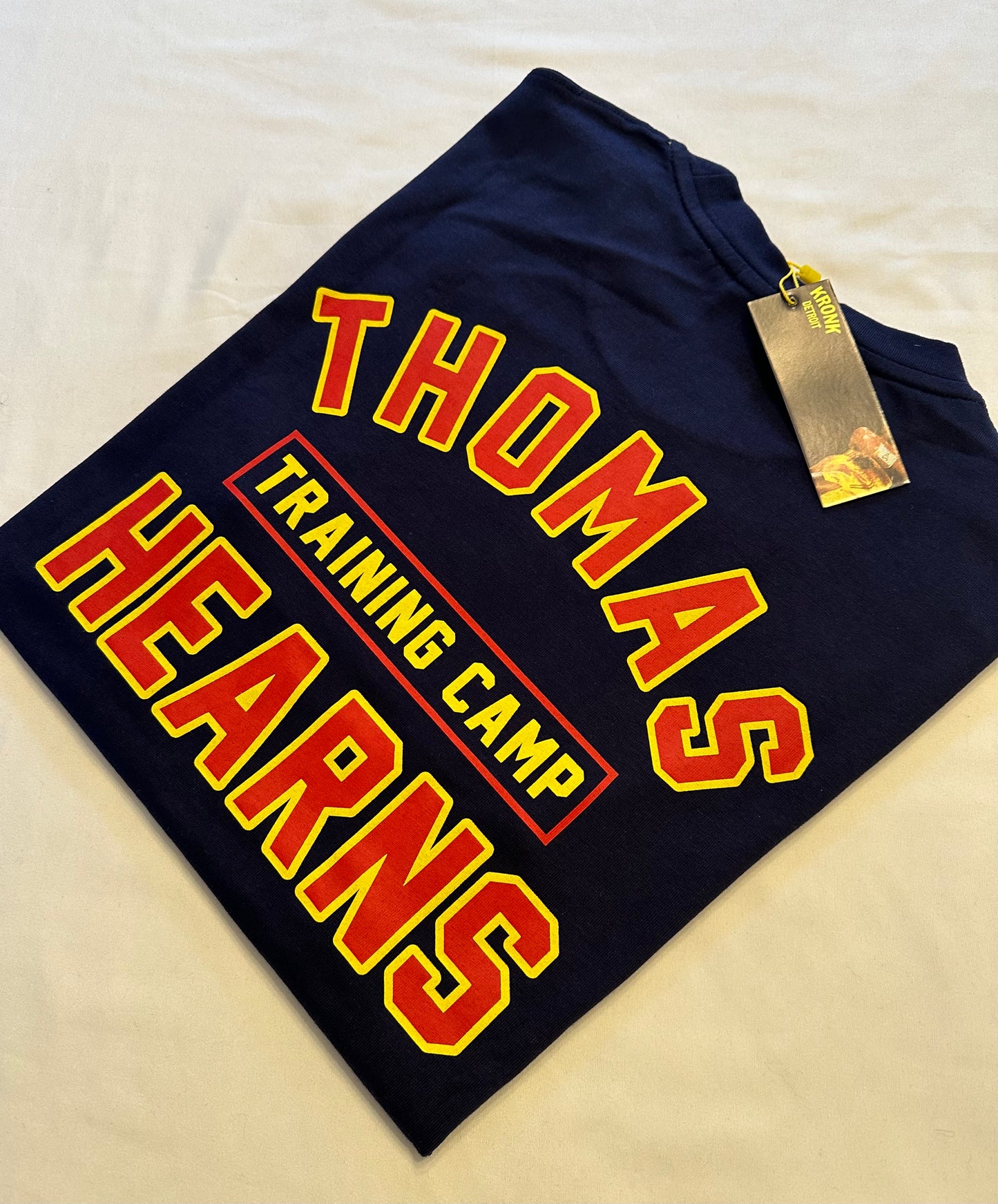 KRONK Thomas Hearns Training Camp Regular Fit T Shirt Navy