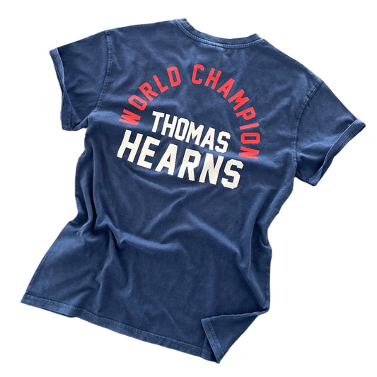 KRONK Thomas Hearns World Champion Vintage wash Loose fit T Shirt Navy