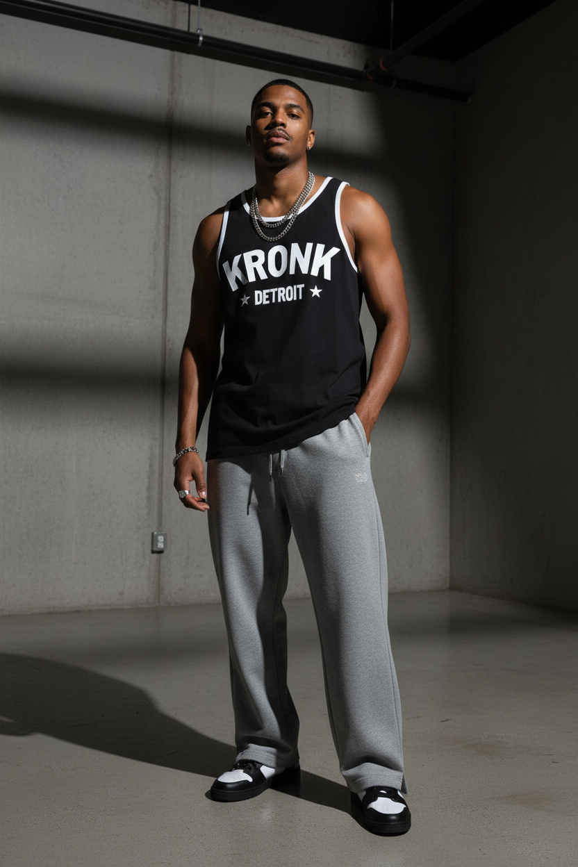 KRONK Detroit Stars Cotton Vest Black