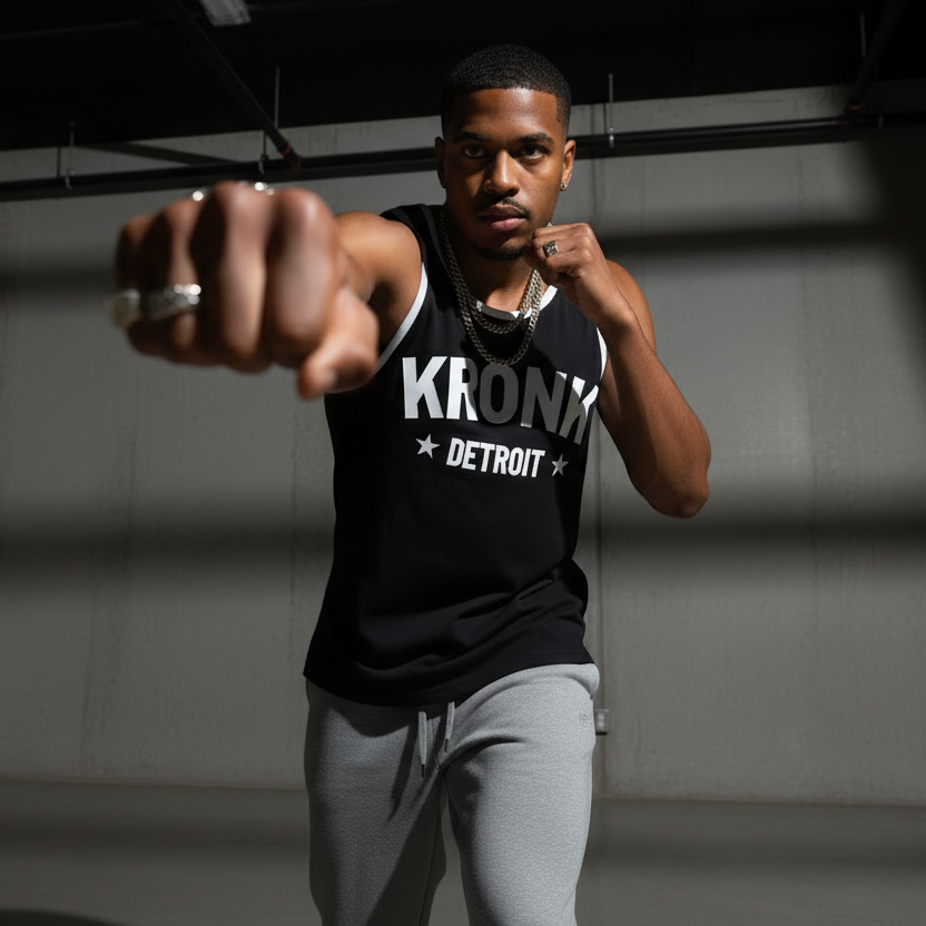 KRONK Detroit Stars Cotton Vest Black