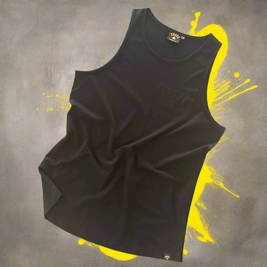 KRONK One Colour Gloves Cotton Vest Black Stealth