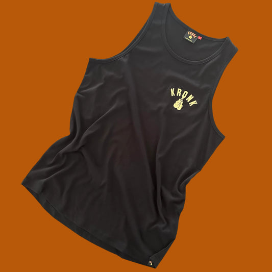 KRONK One Colour Gloves Cotton Vest Black & Gold