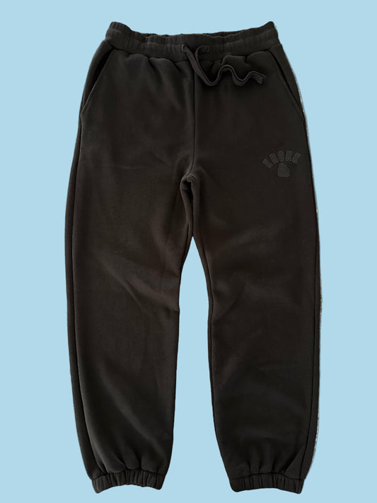 KRONK Gloves Applique Joggers Loose Fit Black Stealth