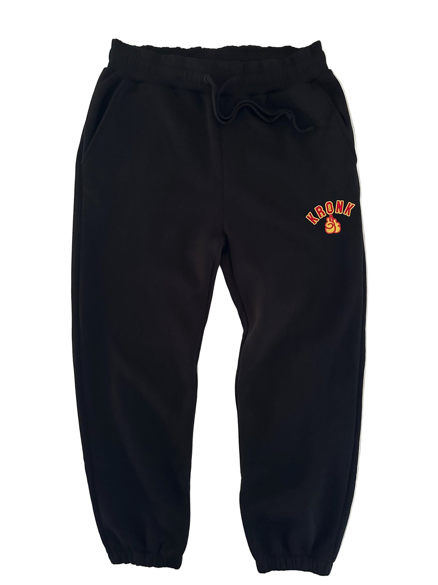 KRONK Gloves Applique Joggers Loose Fit Black Classic