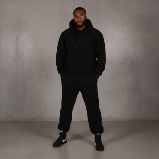 KRONK Gloves Applique Tracksuit Loose Fit Black Stealth