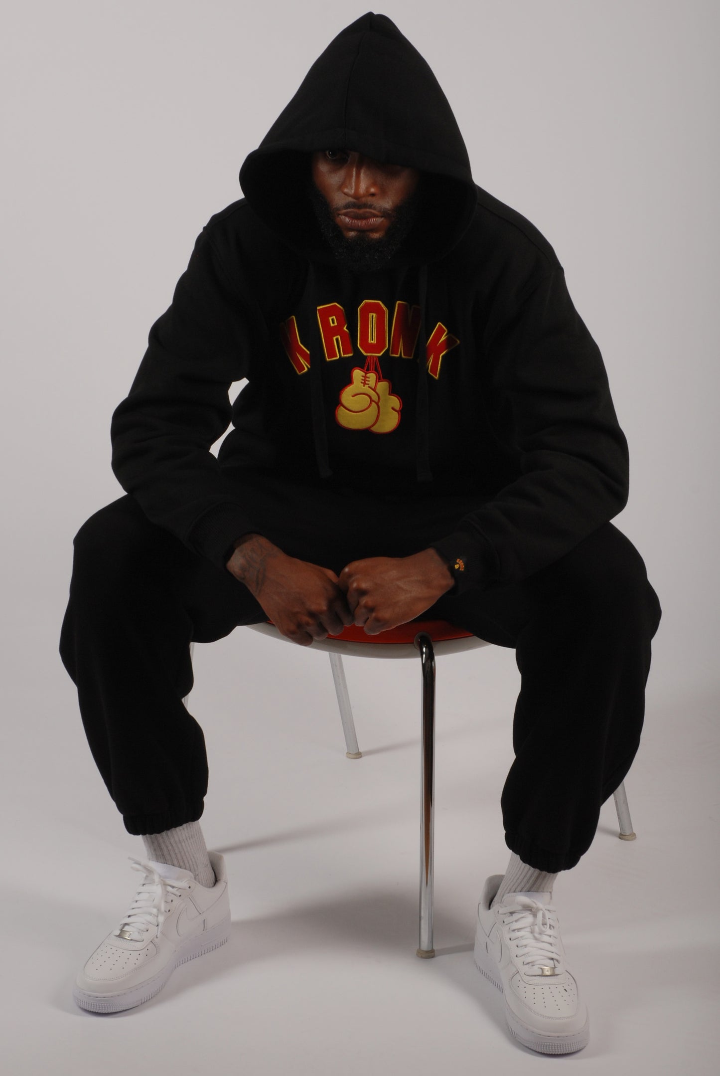 KRONK Gloves Applique Joggers Loose Fit Black Classic