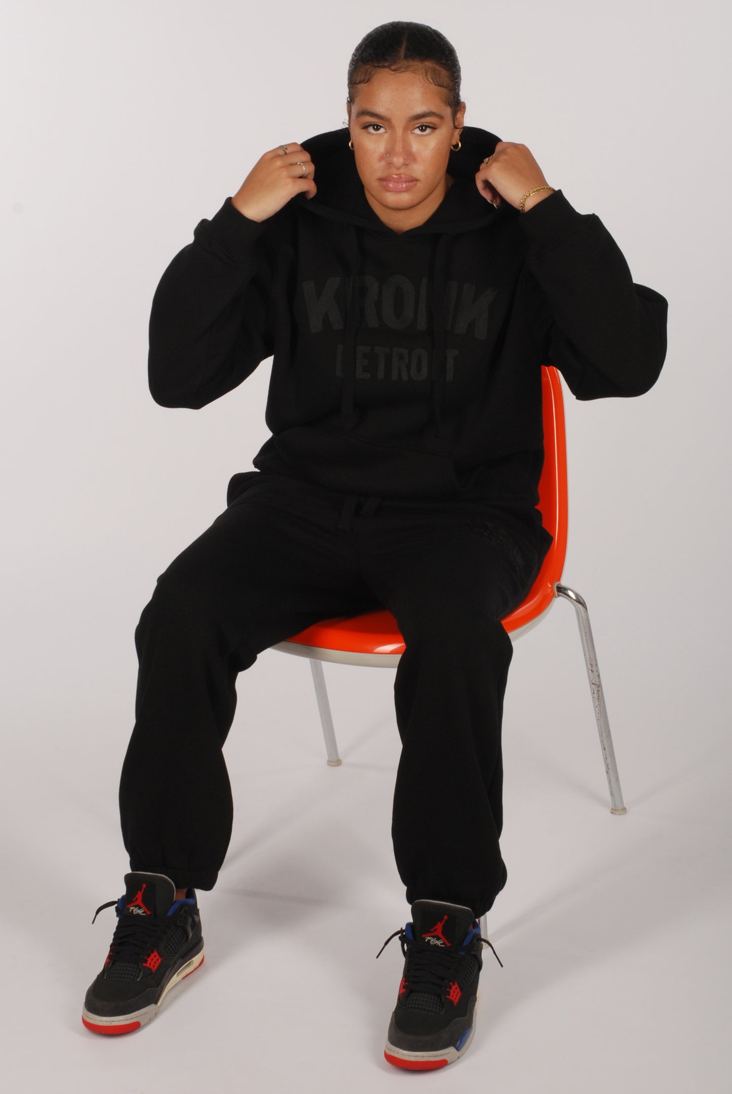 KRONKWOMEN Detroit Hoodie Loose Fit Black