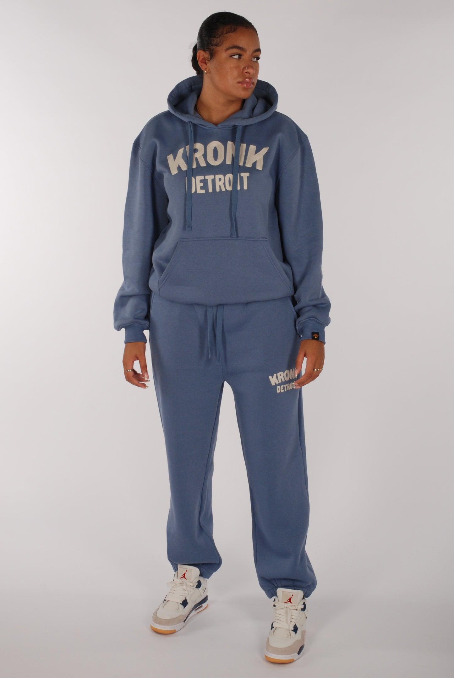 KRONKWOMEN Detroit Hoodie Loose Fit Steel Blue