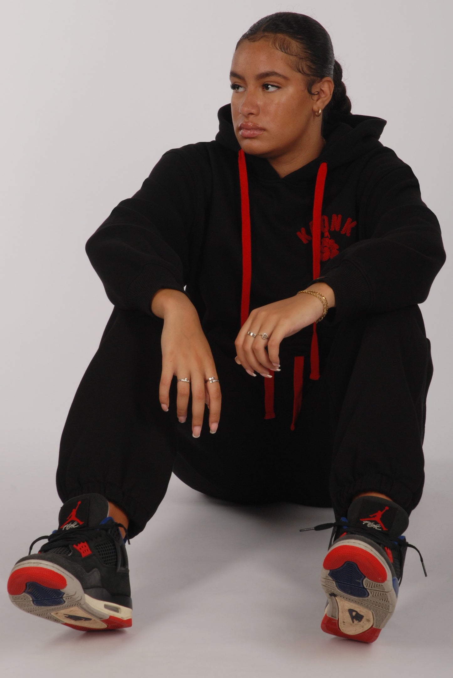 KRONKWOMEN Boxing Team Hoodie Loose Fit Black