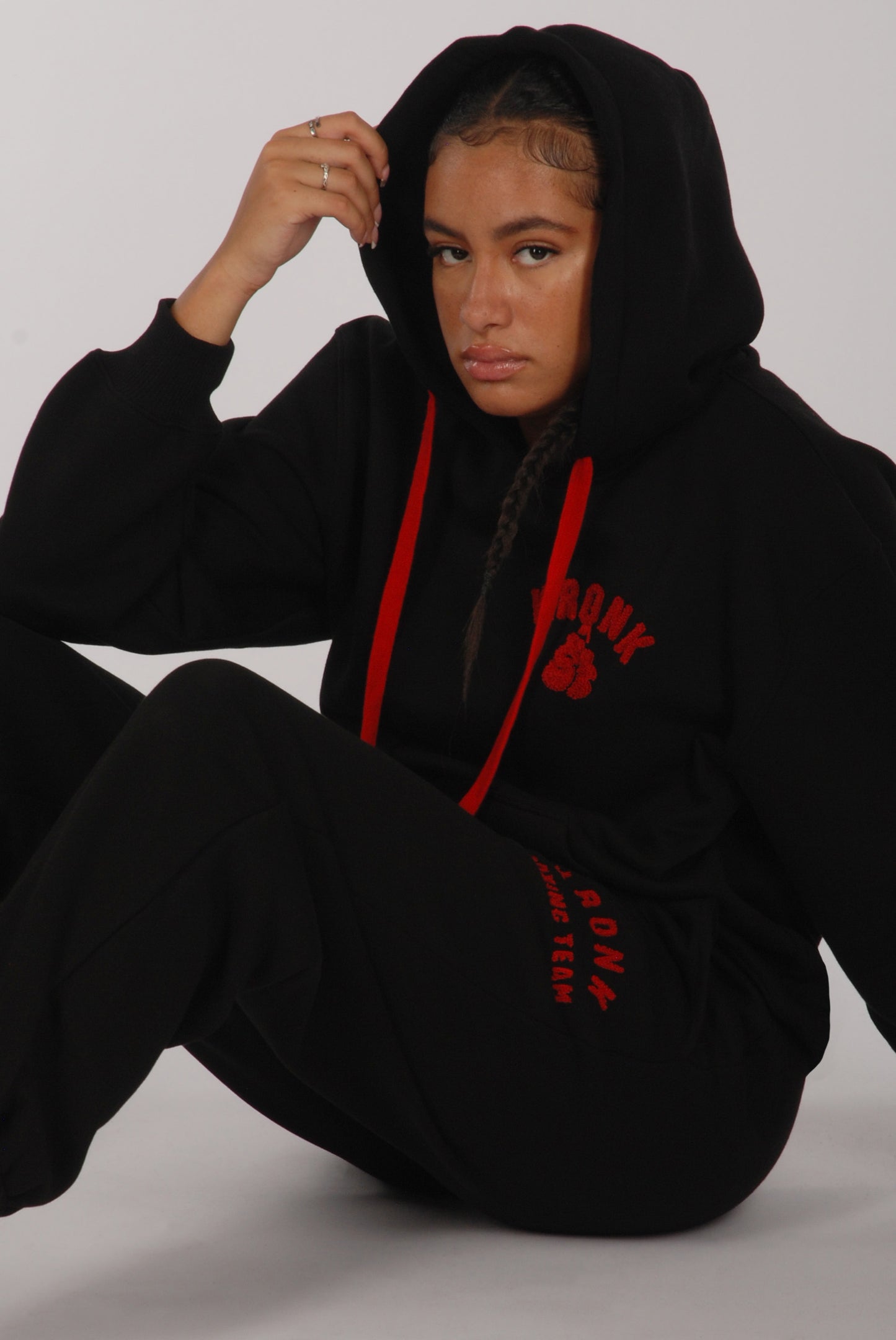KRONKWOMEN Boxing Team Hoodie Loose Fit Black