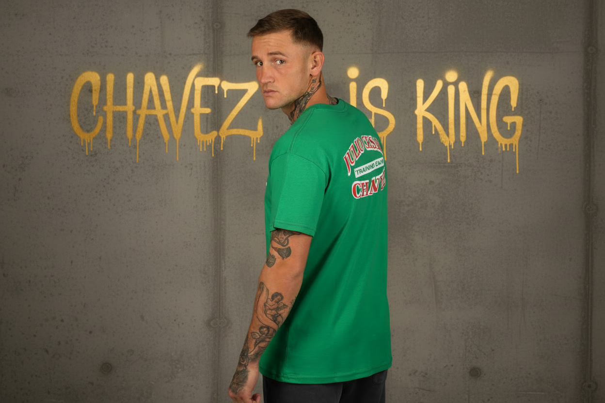KRONK Julio Cesar Chavez Training Camp Regular Fit T Shirt Mexican Green