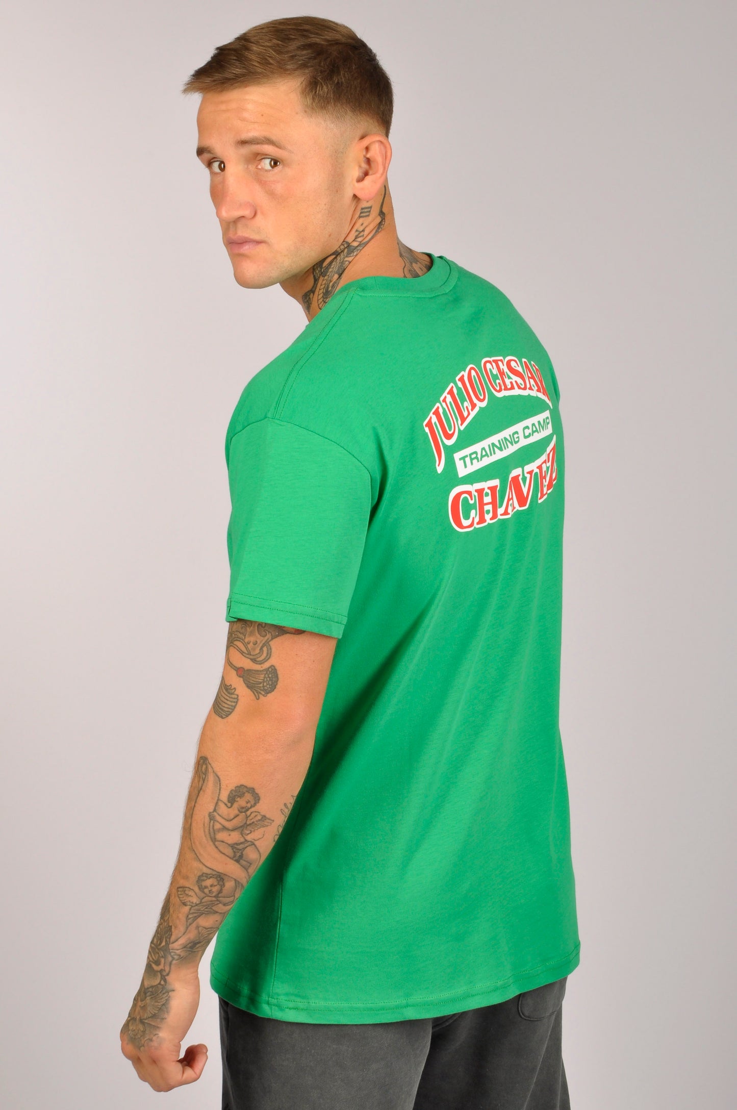 KRONK Julio Cesar Chavez Training Camp Regular Fit T Shirt Mexican Green