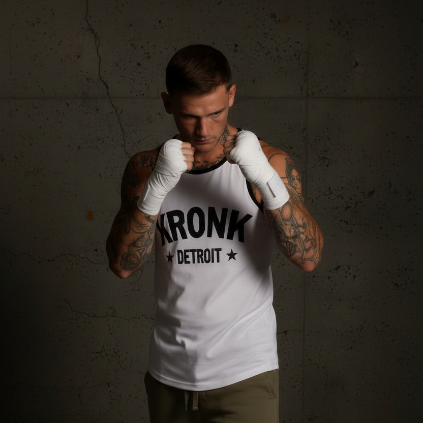 KRONK Detroit Stars Cotton Vest White