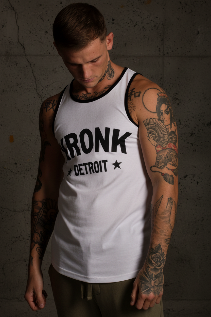 KRONK Detroit Stars Cotton Vest White