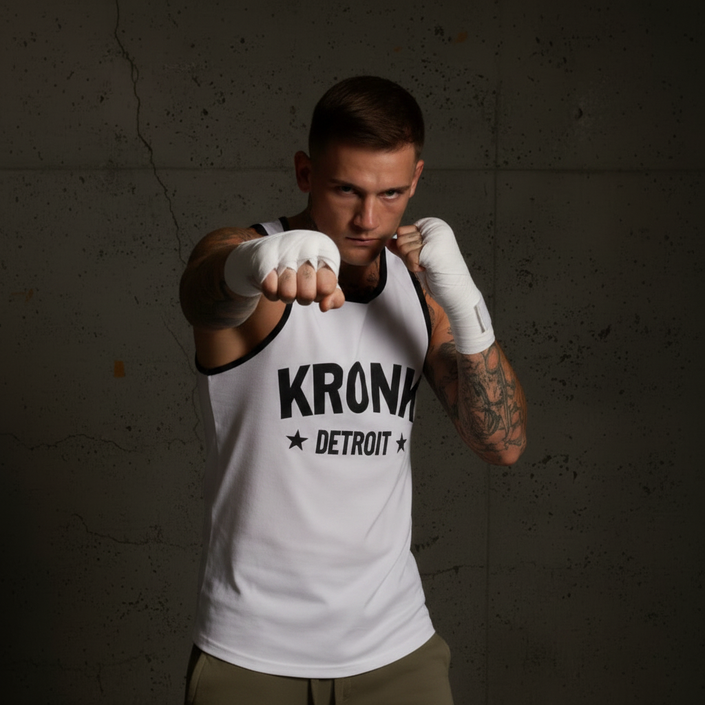 KRONK Detroit Stars Cotton Vest White