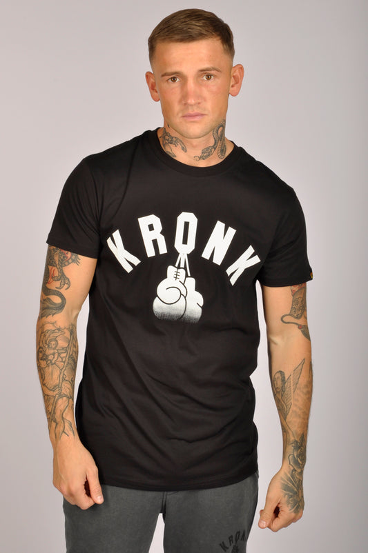 KRONK Faded G Slim Fit Cotton T Shirt Black & White