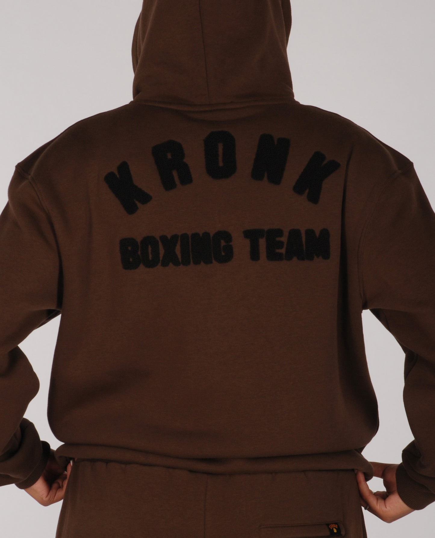 KRONKWOMEN Boxing Team Hoodie Loose Fit Dark Brown