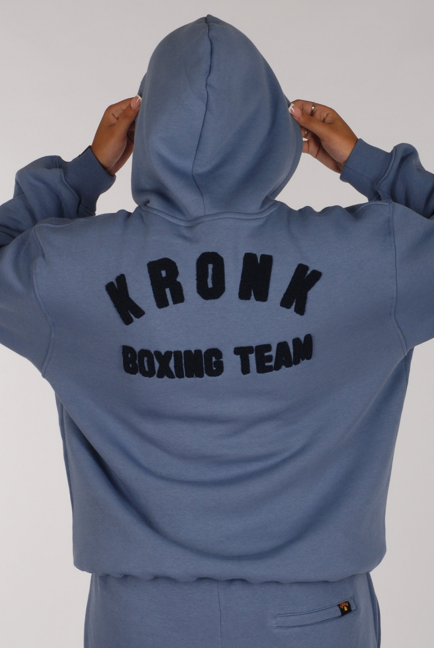 KRONKWOMEN Boxing Team Hoodie Loose Fit Steel Blue