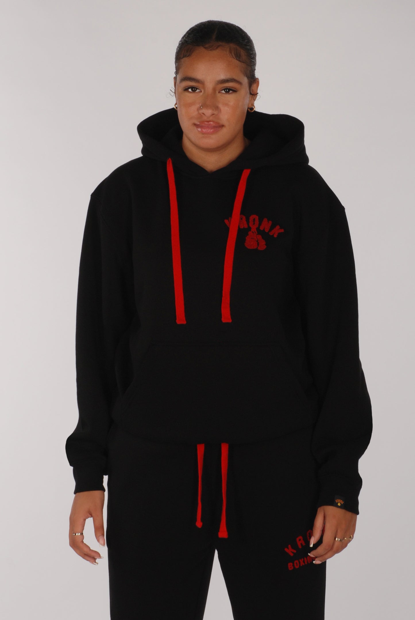 KRONKWOMEN Boxing Team Hoodie Loose Fit Black