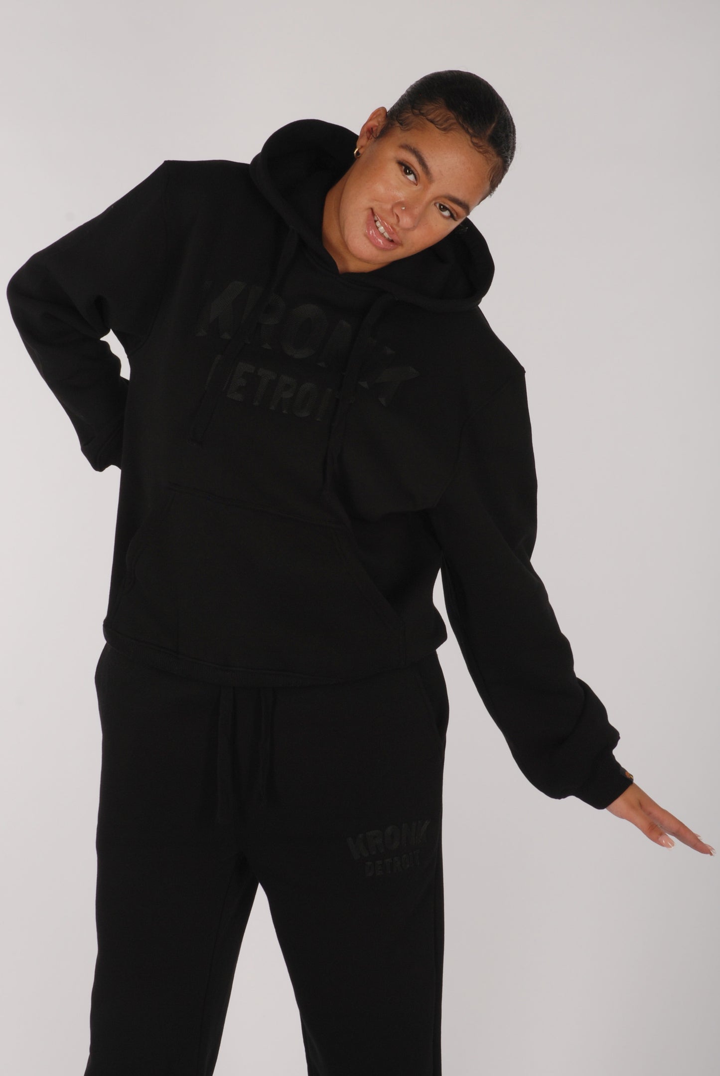 KRONKWOMEN Detroit Hoodie Loose Fit Black