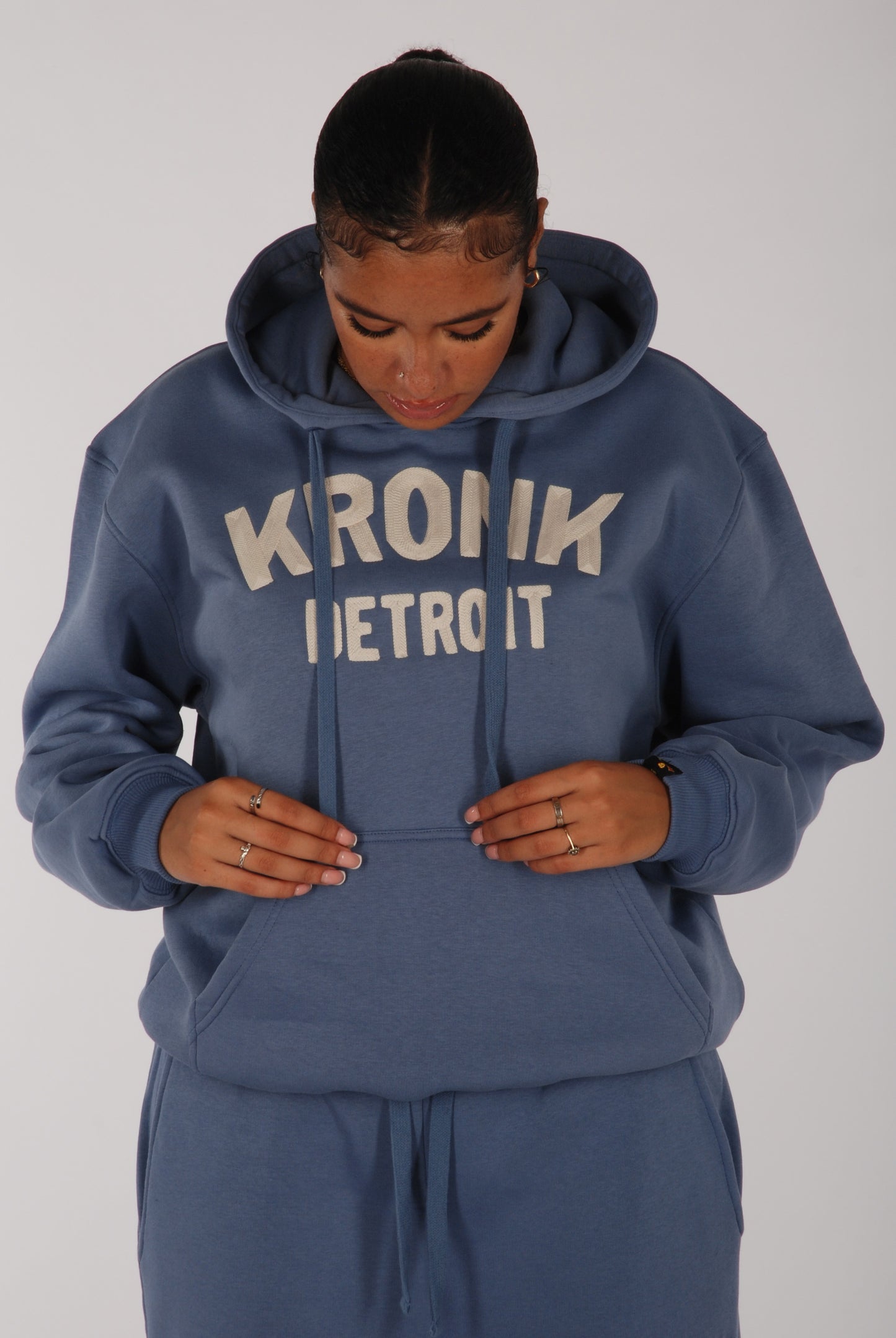 KRONKWOMEN Detroit Hoodie Loose Fit Steel Blue
