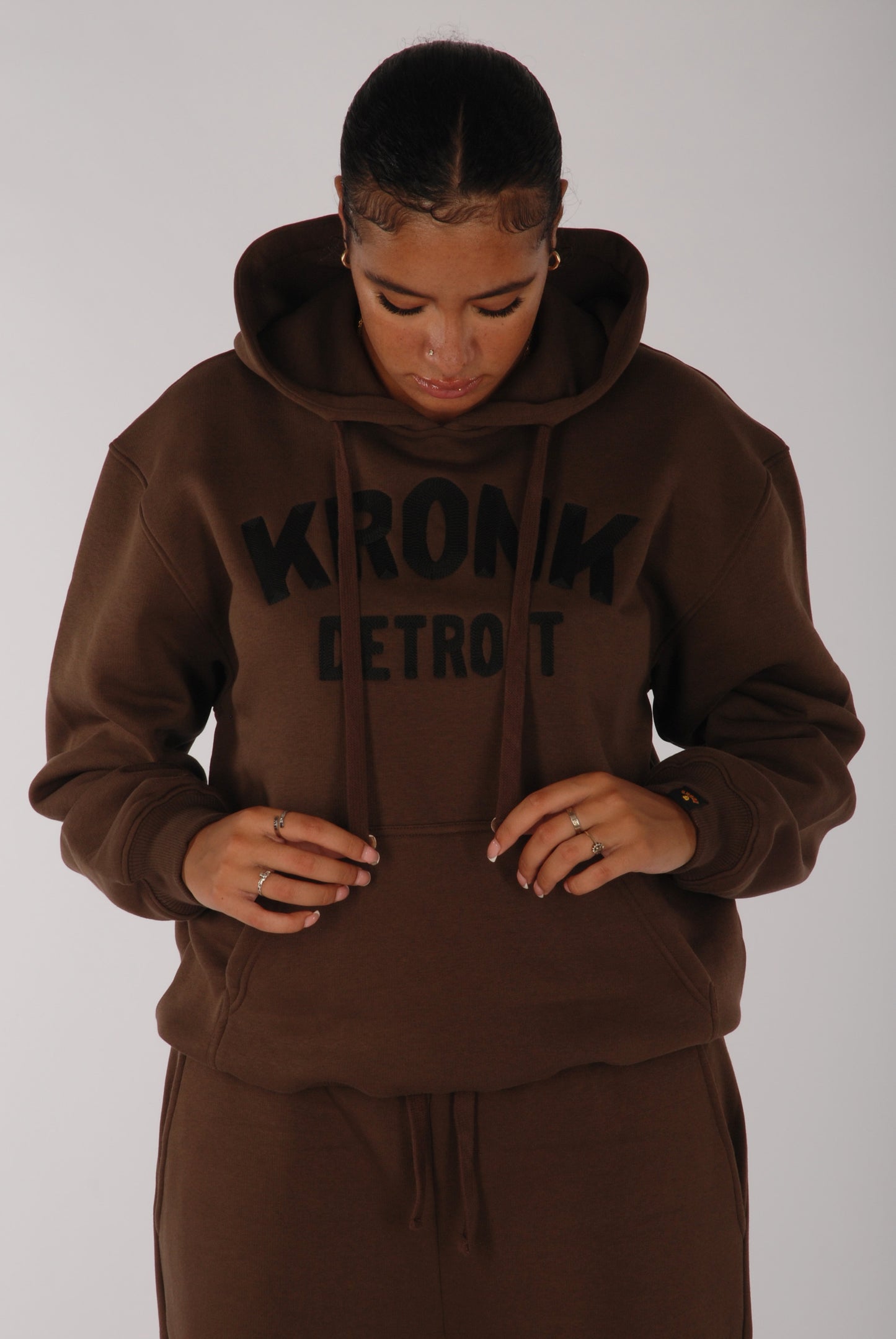 KRONKWOMEN Detroit Hoodie Loose Fit Dark Brown