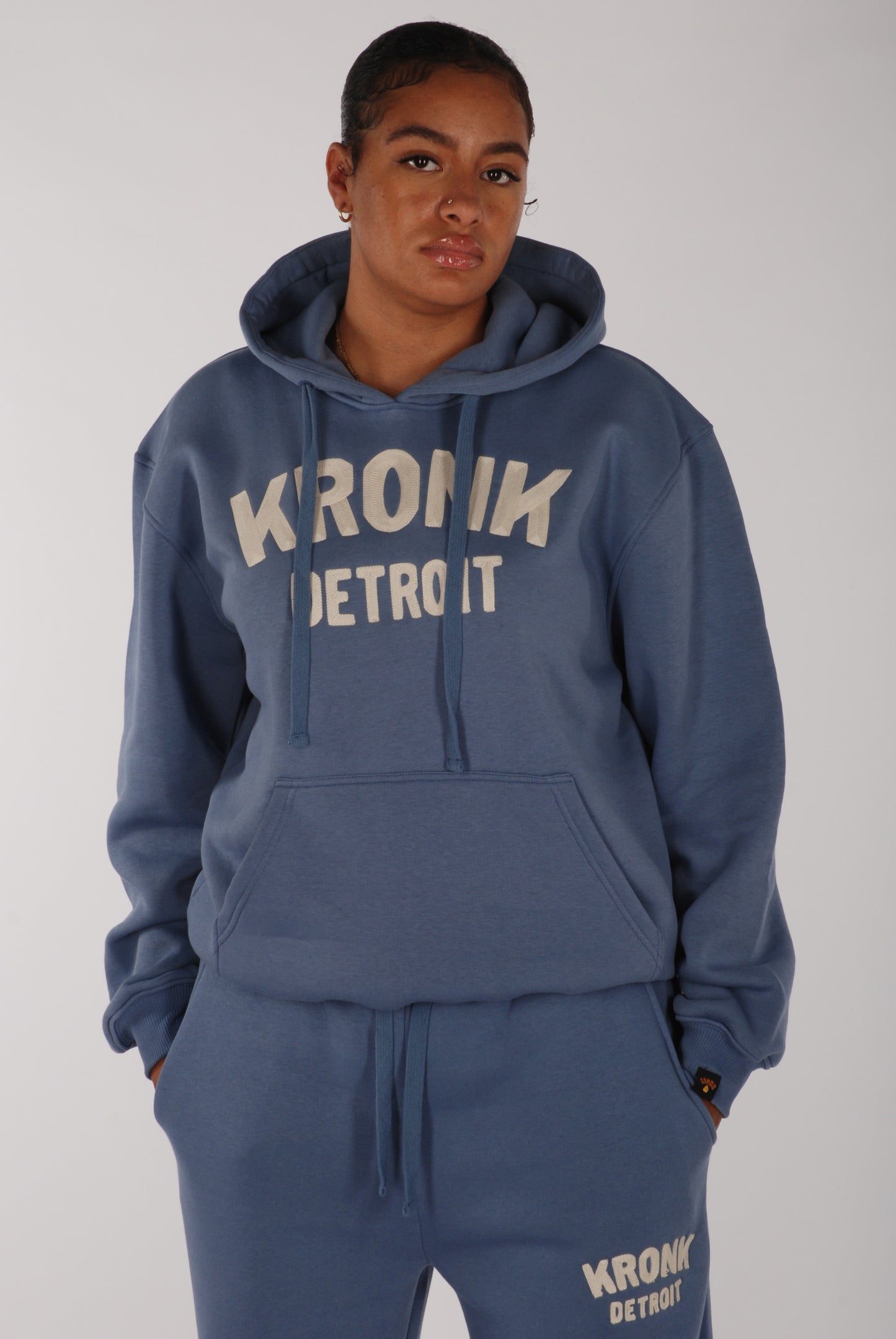 KRONKWOMEN Detroit Hoodie Loose Fit Steel Blue