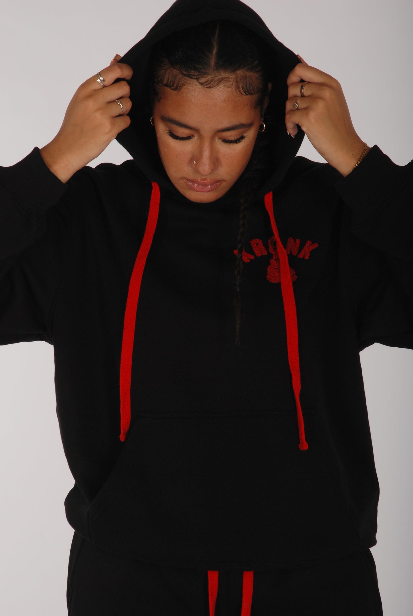 KRONKWOMEN Boxing Team Hoodie Loose Fit Black
