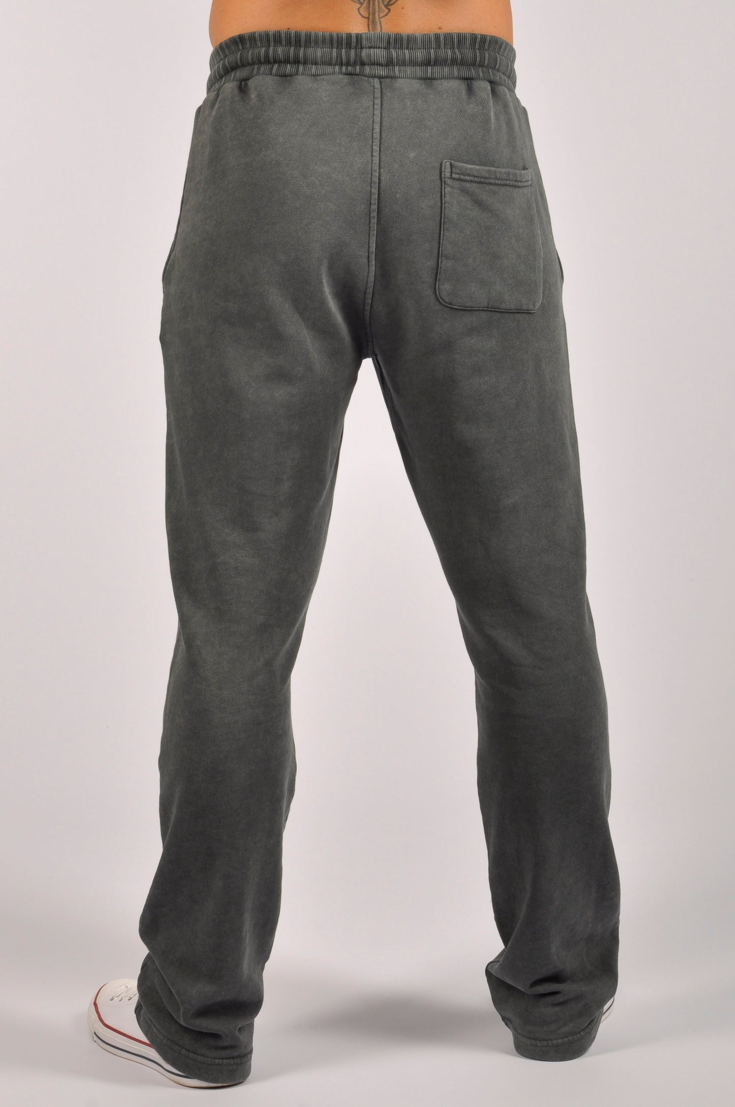 KRONK Faded Gloves Vintage wash Straight Leg Joggers Loose Fit Charcoal
