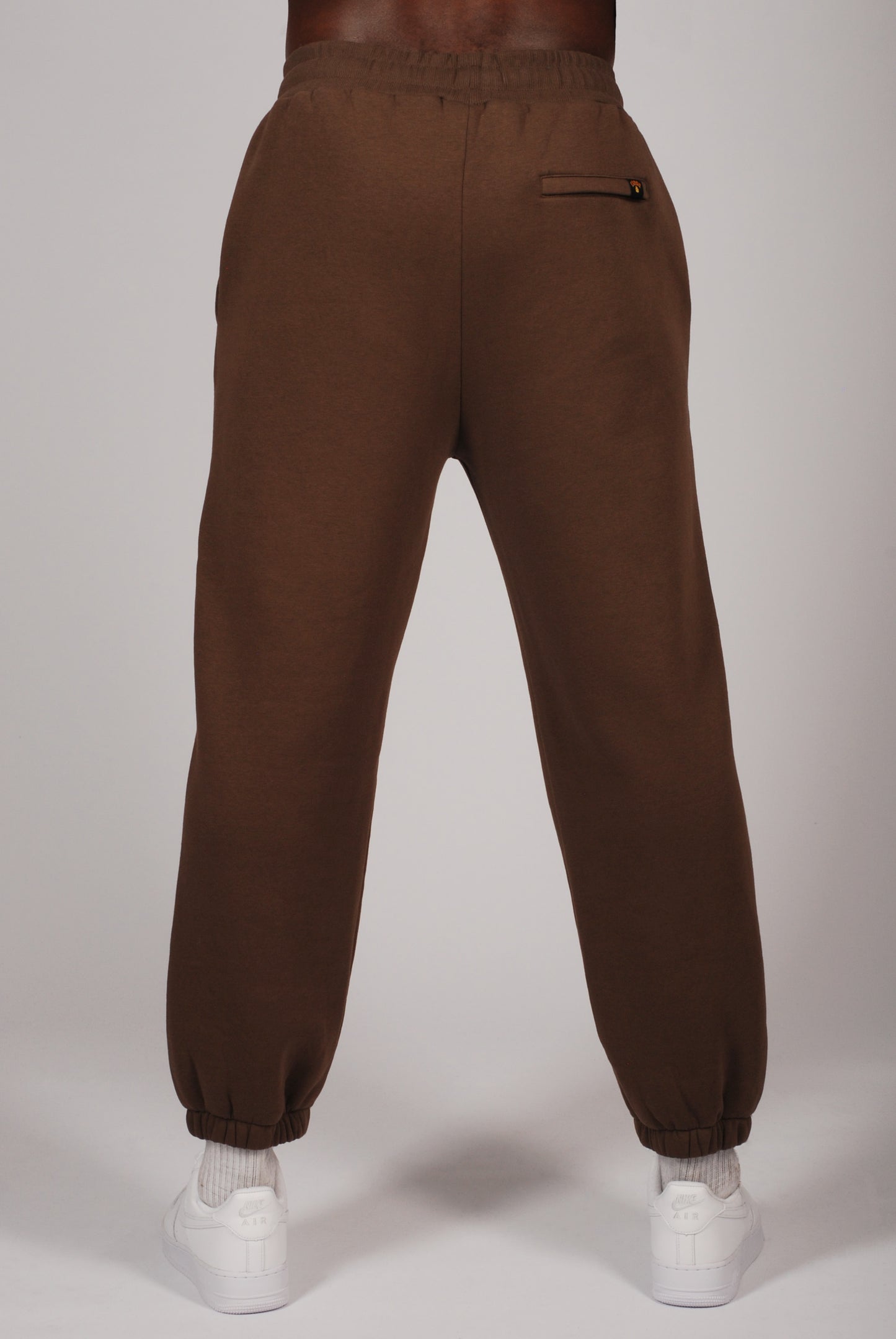 KRONK Detroit Chain Stitch Loose Fit Joggers Dark Brown