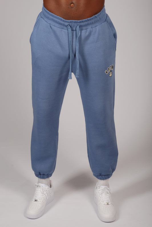 KRONK Gloves Applique Joggers Loose Fit Steel Blue