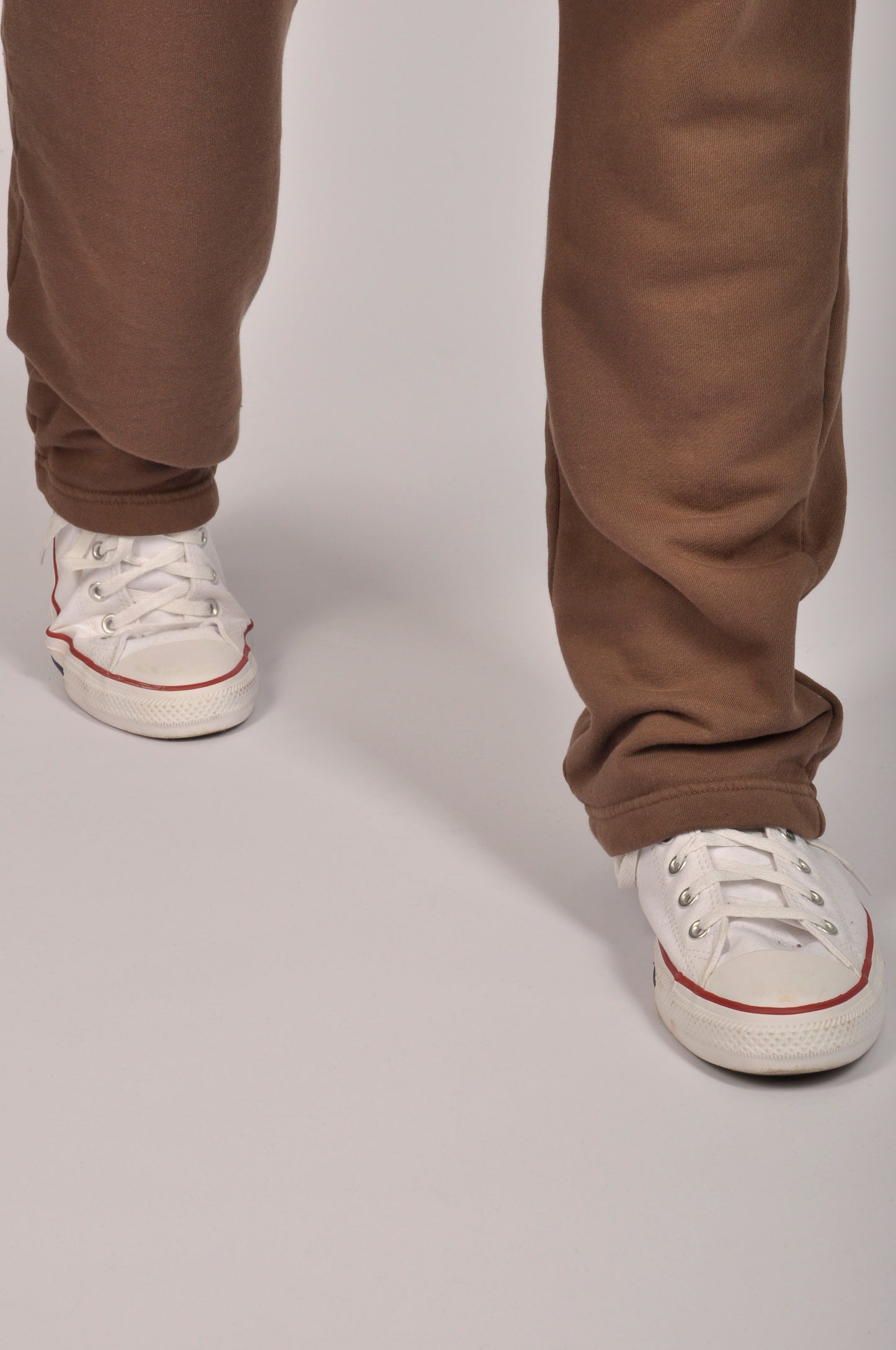 KRONK Faded Gloves Vintage wash Straight Leg Joggers Loose Fit Dark Brown